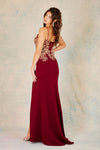 Load image into Gallery viewer, Prom Dresses Fitted Slit Long Formal Evening Prom Dress Black/Gold