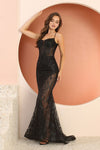 Load image into Gallery viewer, Prom Dresses Prom Fitted Slit Long Glitter Print Formal Dress  Dark Emerald