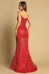 Load image into Gallery viewer, Prom Dresses Prom Fitted Slit Long Glitter Print Formal Dress  Dark Emerald