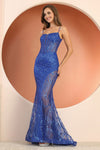 Load image into Gallery viewer, Prom Dresses Prom Fitted Slit Long Glitter Print Formal Dress  Dark Emerald