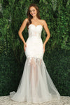 Load image into Gallery viewer, Wedding Dresses Long Glitter Mermaid Wedding Dress Off White
