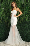 Load image into Gallery viewer, Wedding Dresses Long Glitter Mermaid Wedding Dress Off White