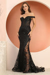 Load image into Gallery viewer, Prom Dresses Long Formal Glitter Print Mermaid Prom Dress Black