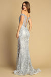 Load image into Gallery viewer, Prom Dresses Long Formal Glitter Print Mermaid Prom Dress Sage