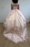 Load image into Gallery viewer, LA Merchandise LA177 Strapless Corset Floral Quinceanera Ball Gown - - LA Merchandise