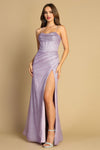 Load image into Gallery viewer, Prom Dresses Glitter Slit Long Formal Corset Prom Dress Navy