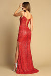 Load image into Gallery viewer, Prom Dresses Fitted Glitter Print Long Formal Prom Dress Dark Emerald