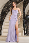 Load image into Gallery viewer, Prom Dresses Long Fitted Formal Beaded Applique Slit Prom Dress Lavender