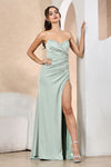 Load image into Gallery viewer, Prom Dresses Long Fitted Formal Beaded Applique Slit Prom Dress Lavender