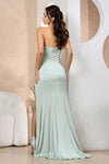 Load image into Gallery viewer, Prom Dresses Long Fitted Formal Beaded Applique Slit Prom Dress Lavender