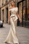 Load image into Gallery viewer, Terani Couture 2021E2835 Clearance Almond Champagne Size 4 Wholesale Mermaid Mother of the Bride Gown - Almond Champagne 4 - Dress Terani Couture