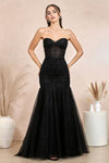 Load image into Gallery viewer, Prom Dresses Long Formal Glitter Mermaid Prom Dress Black