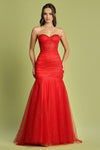 Load image into Gallery viewer, LA Merchandise LAL3207 Strapless Glitter Tulle Mermaid Gown