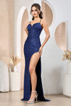 Load image into Gallery viewer, Prom Dresses Long Formal Corset Fitted Slit Prom Dress Emerald