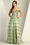Load image into Gallery viewer, Prom Dresses A Line Sequin Long Formal Prom Dress Sage