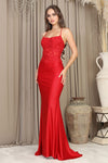 Load image into Gallery viewer, Prom Dresses Prom Long Fitted Slit Corset Lace Formal Dress Red