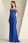 Load image into Gallery viewer, Prom Dresses Prom Long Fitted Slit Corset Lace Formal Dress Royal Blue