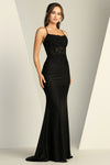 Load image into Gallery viewer, Prom Dresses Prom Long Fitted Slit Corset Lace Formal Dress Black