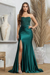 Load image into Gallery viewer, Prom Dresses Long Formal Lace Slit Prom Dress Emerald