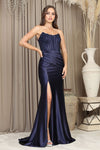 Load image into Gallery viewer, LA Merchandise LAL3235 Lace Corset Strapless Slit Long Prom Gown