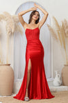 Load image into Gallery viewer, Prom Dresses Long Formal Lace Slit Prom Dress Navy