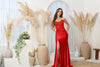 Load image into Gallery viewer, Prom Dresses Long Formal Lace Slit Prom Dress Navy