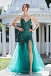Load image into Gallery viewer, Prom Dresses Long Mermaid Formal Beaded Corset Prom Dress Red