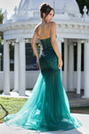 Load image into Gallery viewer, Prom Dresses Long Mermaid Formal Beaded Corset Prom Dress Red