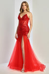 Load image into Gallery viewer, Prom Dresses Long Mermaid Formal Beaded Corset Prom Dress Red