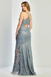 Load image into Gallery viewer, Prom Dresses Glitter Long Fitted Formal Applique Prom Dress Rose