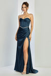 Load image into Gallery viewer, Prom Dresses Prom Pleated Long Formal Corset Beaded Drress Sage