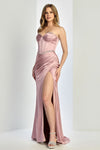 Load image into Gallery viewer, Prom Dresses Prom Pleated Long Formal Corset Beaded Drress Rose