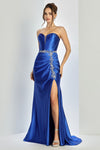 Load image into Gallery viewer, Prom Dresses Prom Corset Long Formal Slit Beaded Dress Red