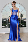 Load image into Gallery viewer, Prom Dresses Beaded Prom Long Corset Formal Dress Royal Blue