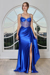 Load image into Gallery viewer, Prom Dresses Beaded Prom Long Corset Formal Dress Royal Blue