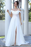 Load image into Gallery viewer, Wedding Dresses Long Bridal Gown A Line Corset Wedding Dress Off White