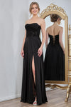 Load image into Gallery viewer, Prom Dresses Pleated A Line Long Formal Corset Pocket Pocket Dress Black