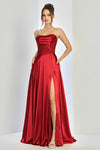 Load image into Gallery viewer, Prom Dresses Pleated A Line Long Formal Corset Pocket Pocket Dress Burgundy