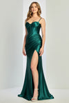 Load image into Gallery viewer, Prom Dresses Long Pleated Formal Slit Prom Dress Emerald