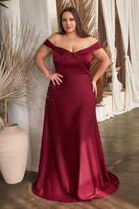 LA Merchandise LAR325 Off Shoulder Simple Classy Bridesmaids Dress