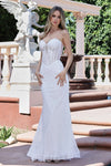 Load image into Gallery viewer, Wholesale Strapless Beaded Wedding Dress with Corset Bodice Luxury Sparkle Bridal Gown by LAL3263-01