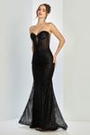Load image into Gallery viewer, Prom Dresses Fitted Prom Long Formal Glitter Evening Dress Champagne