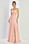 Load image into Gallery viewer, Prom Dresses Prom Long A Line Corset Slit Formal Dress Blush