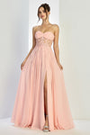 Load image into Gallery viewer, Prom Dresses Prom Long A Line Corset Slit Formal Dress Red