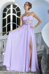 Load image into Gallery viewer, Prom Dresses Prom Long A Line Corset Slit Formal Dress Lavender