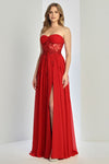 Load image into Gallery viewer, Prom Dresses Prom Long A Line Corset Slit Formal Dress Red