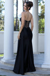 Load image into Gallery viewer, Prom Dresses Beaded Prom Long Formal Slit Corset Evening Dress Red