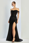 Load image into Gallery viewer, LA Merchandise LAL3268 Off Shoulder Sequin Glitter Corset Prom Gown