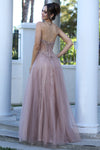 Load image into Gallery viewer, Prom Dresses Prom Long A Line Corset Beaded Formal Dress Smoky Blue