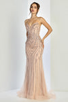 Load image into Gallery viewer, Prom Dresses Long Formal Beaded Evening Prom Dress Rose Gold